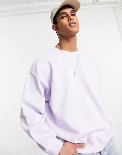 Topman Hollywood print sweatshirt in lilac