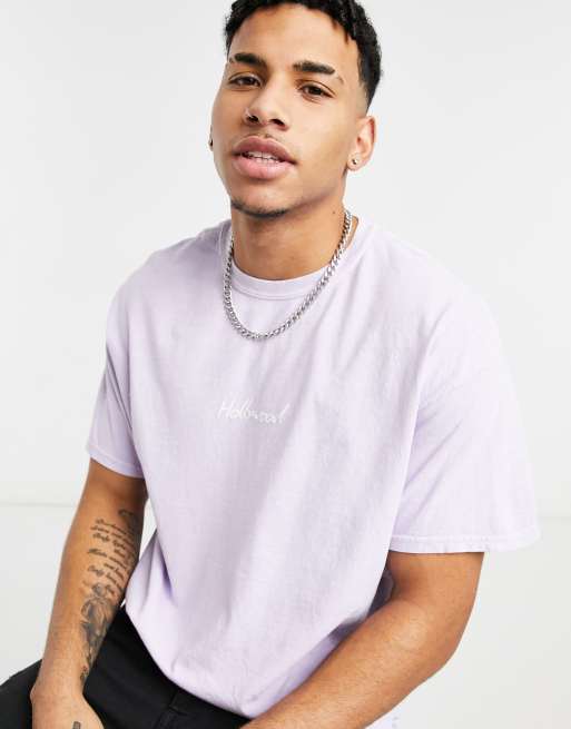 Topman – Hollywood – T-Shirt mit Print hinten in Flieder