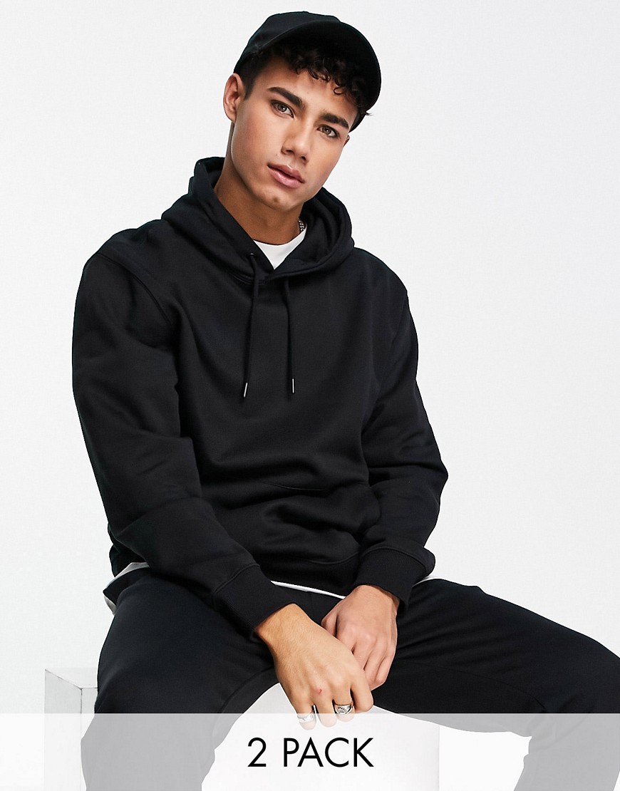 Topman hoodie and sweatpants multipack in black