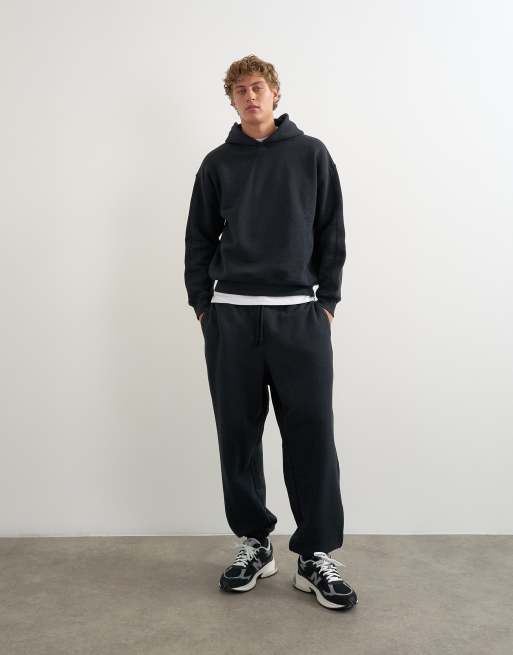Topman hoodie coupe relaxed épaisse noir, 3 de 5