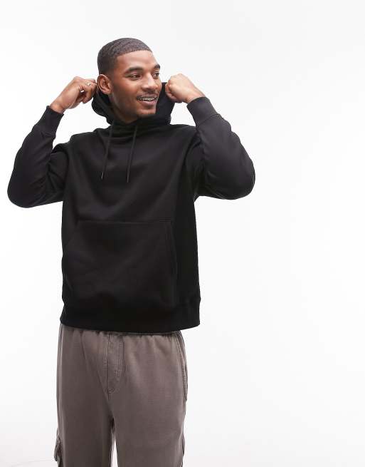 Asos black hoodie clearance mens