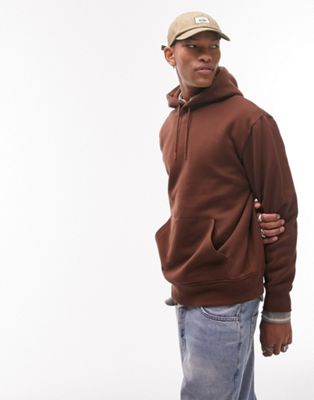 Topman hoodie in brown - ASOS Price Checker