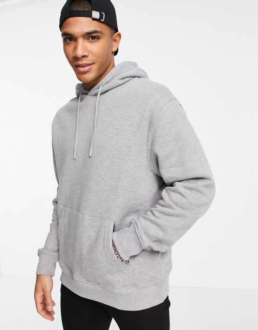 Asos mens grey online hoodie