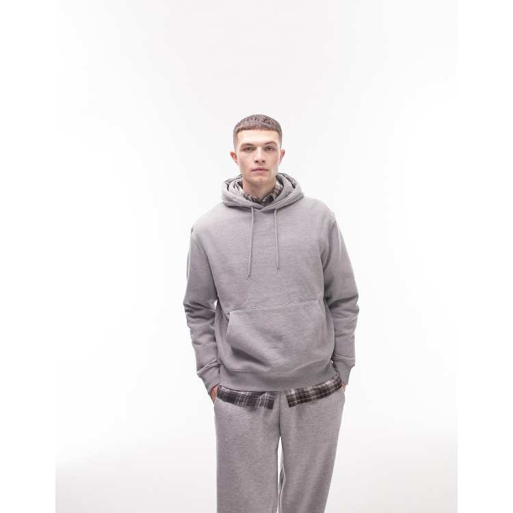 ASOS DESIGN oversized hoodie in gray marl