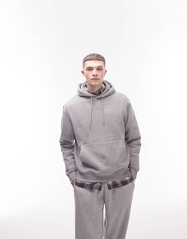 Topman - hoodie in grey