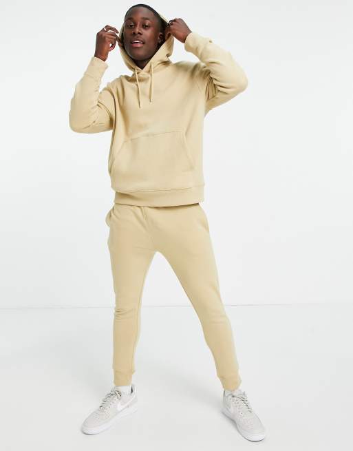 Topman cheap beige hoodie