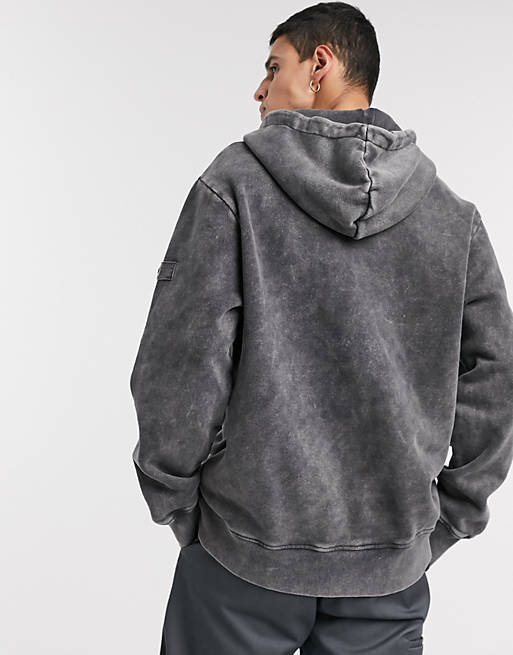 Topman hoodie in washed grey