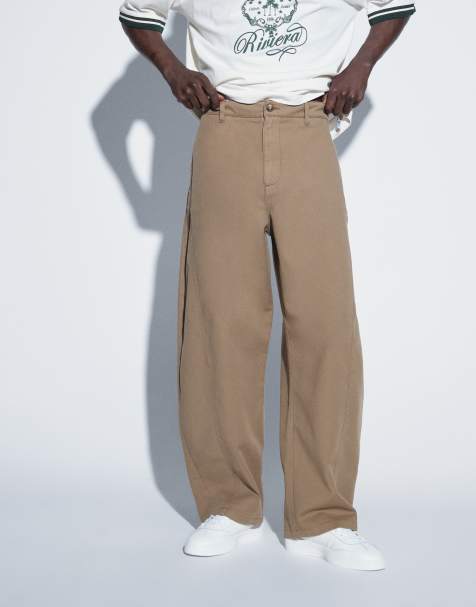 Topman Hose mit Barrel-Fit in Hellbraun - view 1
