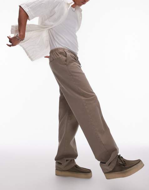 Topman – Hose mit geradem Schnitt in Khaki - view 1