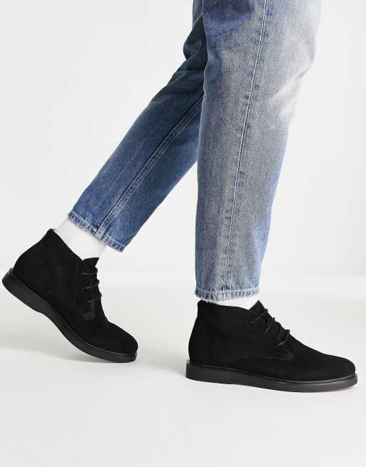 Topman - Hudson Cillian - Stivaletti chukka in camoscio nero