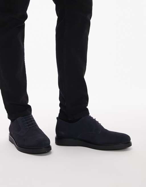 Topman black outlet suede shoes