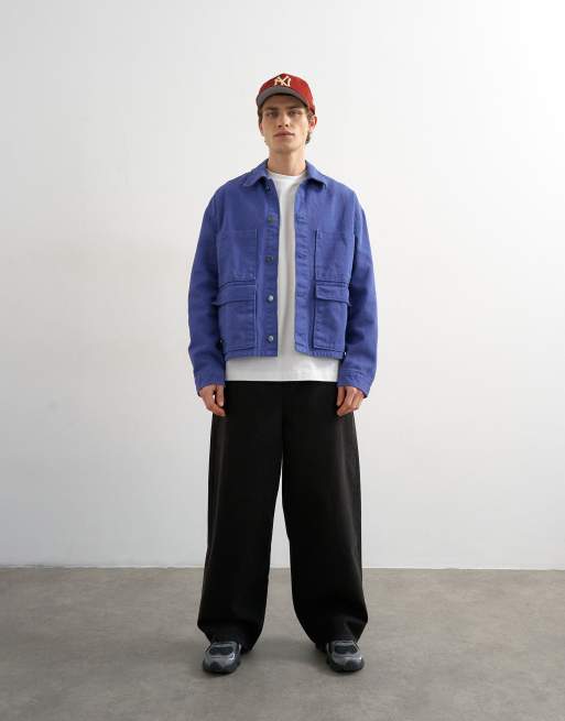 Topman - Jack met dubbele zakken in blauw met wassing, 2 van 5