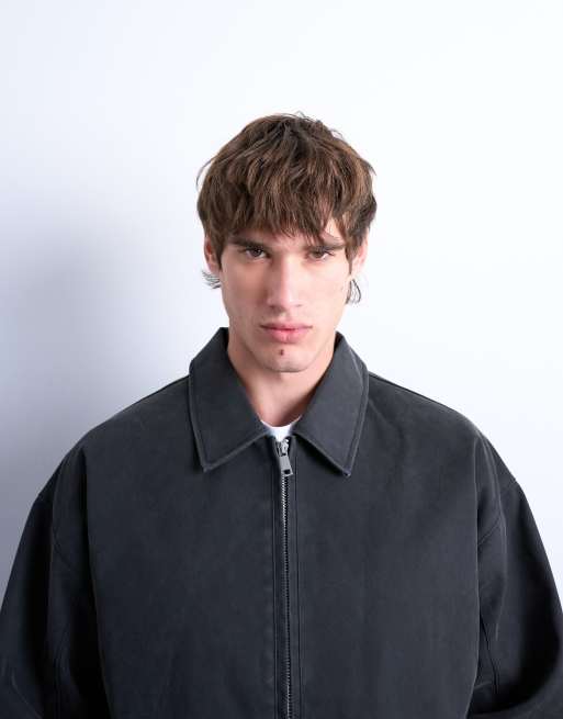 Topman - Jack met suède-effect in grijs met wassing, 3 van 5