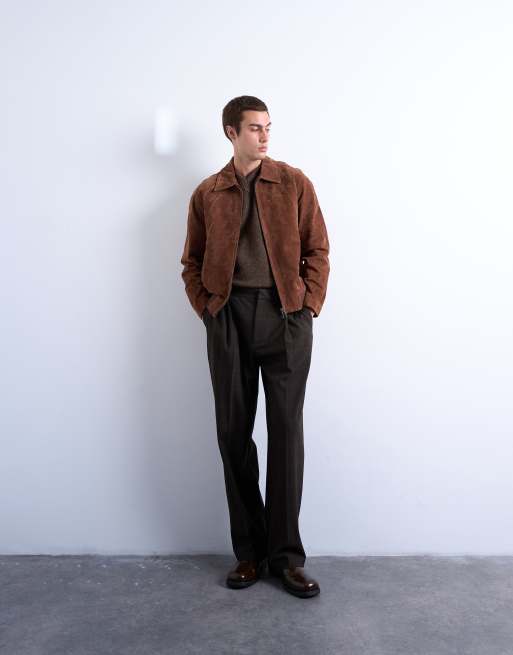 Topman - Jack van echt suède in roestbruin, 2 van 5