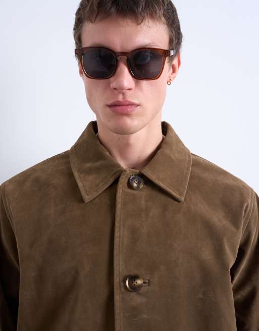 Topman - Jack van imitatiesuède in bruin, 4 van 5