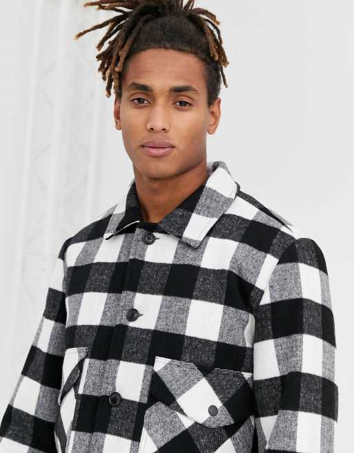 Black and 2025 white check jacket