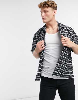 check shirt with black jeans