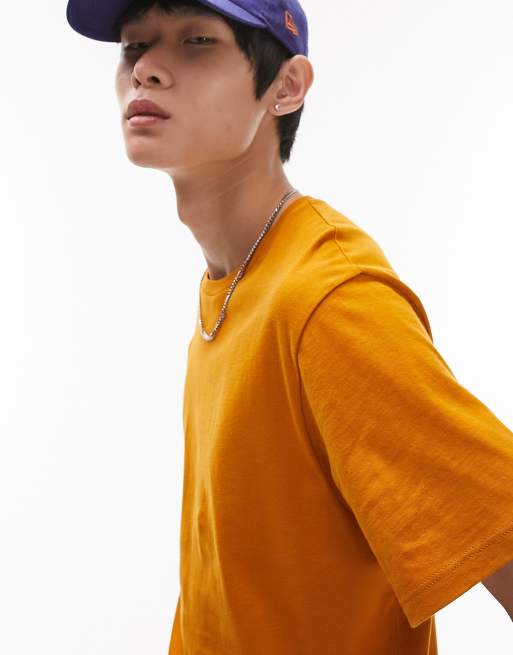 Topman – Jasnobrązowy T-shirt o klasycznym kroju, 4 z 4