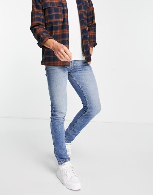 Topman – Jasnoniebieskie jeansy o obcisłym kroju ze stretchem 