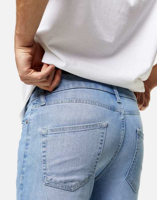 Topman – Jasnoniebieskie jeansy o obcisłym kroju ze stretchem, 3 z 4