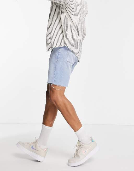 Topman – Jasnoniebieskie szorty jeansowe o dopasowanym kroju, 3 z 4