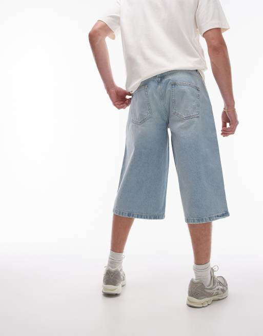 Topman – Jasnoniebieskie szorty jeansowe typu jortsy, 5 z 5