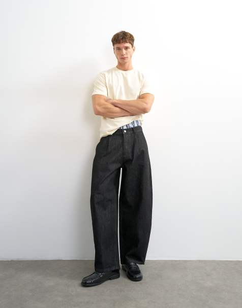 Topman - Jean ample à pinces - Bleu moyen délavé - view 1