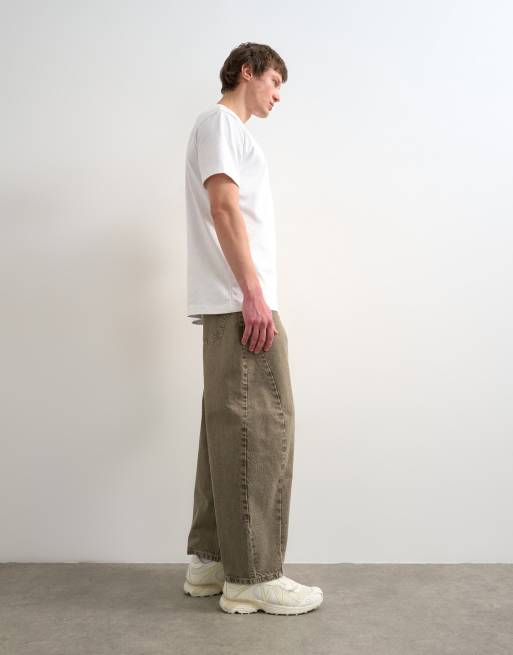 Topman - Jean ample rigide - Marron clair, 3 de 7