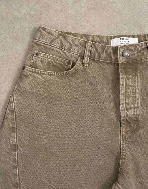 Topman - Jean ample rigide - Marron clair, 5 de 7
