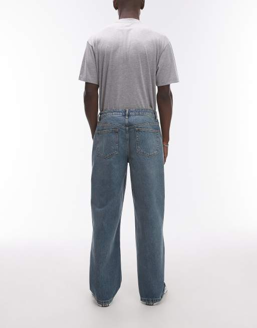 Topman - Jean baggy à délavage moyen vintage, 2 de 5