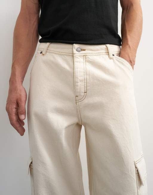 Topman - Jean baggy rigide avec poches latérales - Naturel, 3 de 7