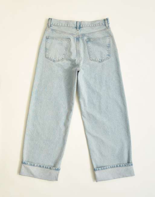 Topman - Jean baggy rigide avec revers - Délavage clair, 7 de 7