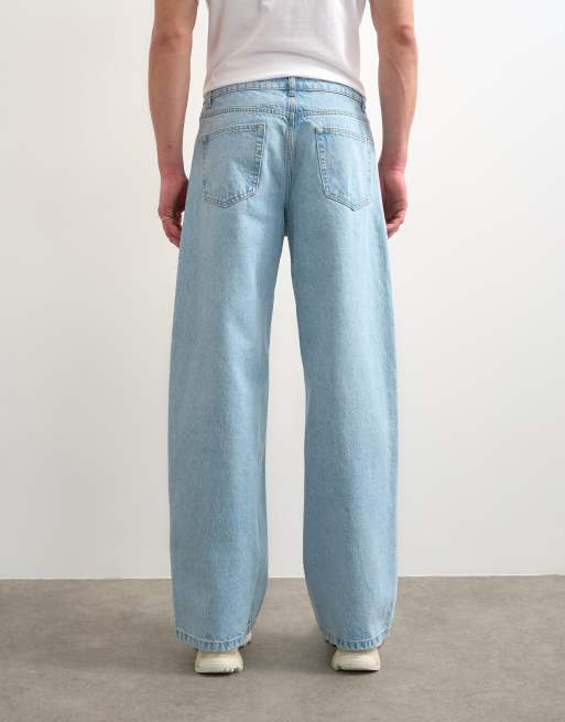 Topman - Jean baggy rigide - Bleu clair délavé, 4 de 7