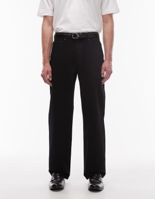 Topman - Jean baggy rigide - Noir
