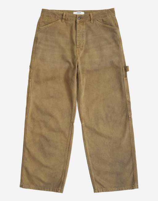 Topman jean carpenter coupe baggy rigide en tan, 6 de 7