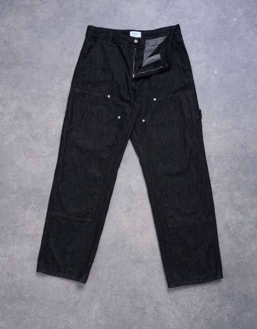 Topman - Jean charpentier coupe baggy - Noir brut, 6 de 7