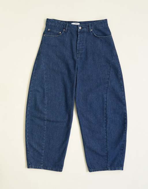 Topman jean coupe barrel rigide délavage foncé, 6 de 7