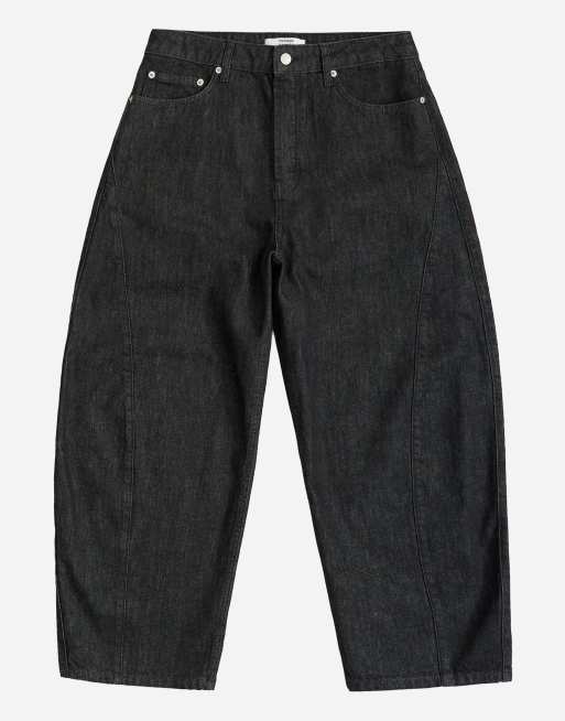 Topman jean coupe barrel rigide en noir brut, 6 de 7