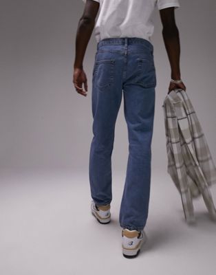 Jeans larges Topman - Jean droit à délavage moyen