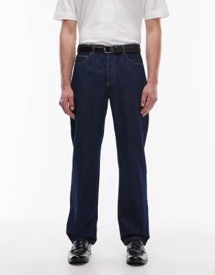 Topman - Jean droit - Bleu brut