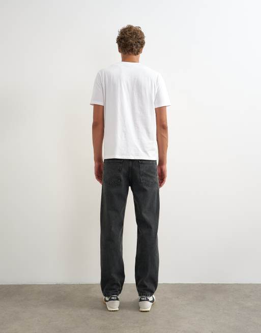 Topman jean droit rigide en noir délavé, 5 de 5