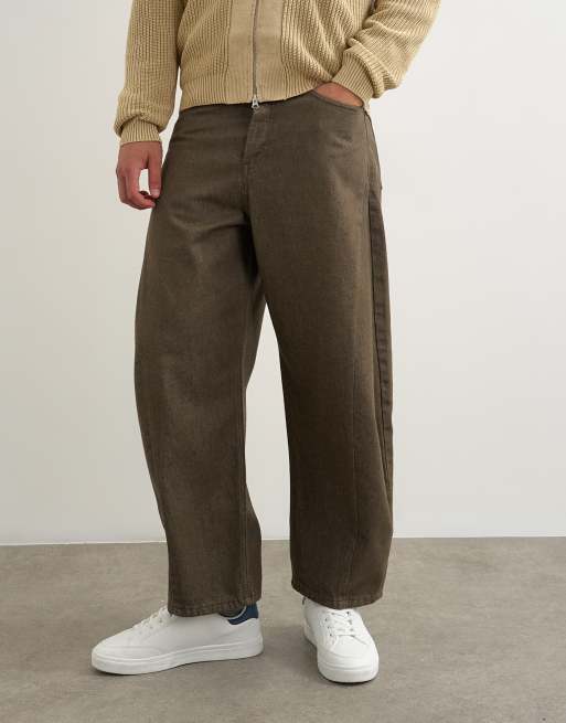 Topman - Jean rigide coupe barrel - Vert délavé, 2 de 5