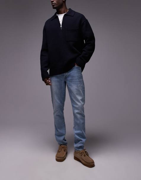 Topman - Jean skinny stretch - Bleu clair délavé - view 1