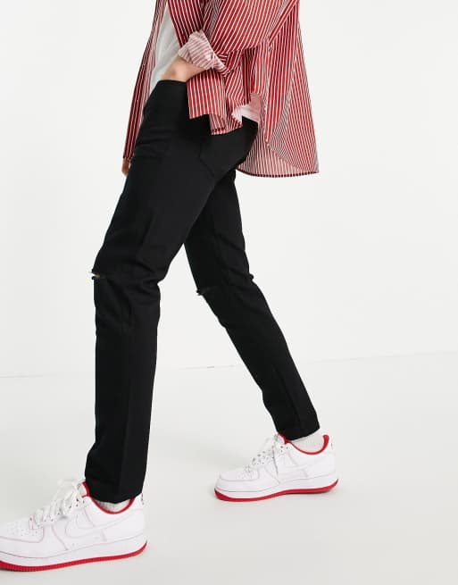 Topman - Jean skinny stretch déchiré - Noir, 4 de 4