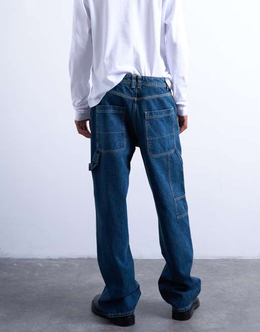 Topman - Jeans ampi lavaggio medio, 5 di 7