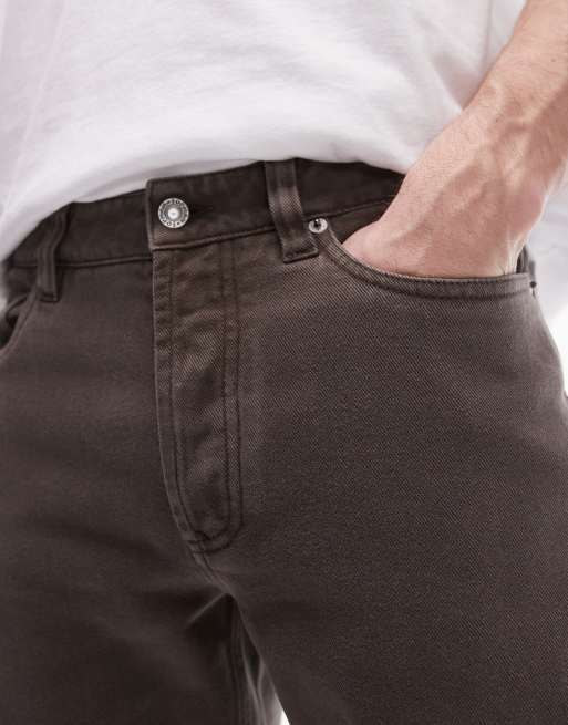 Topman - Jeans dritti verde oliva scuro, 3 di 5