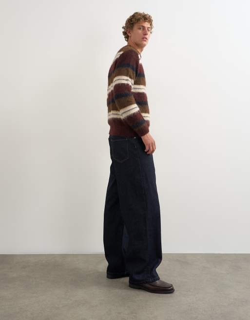 Topman jeans i baggy fit uden stretch i mørk vask, 2 af 5