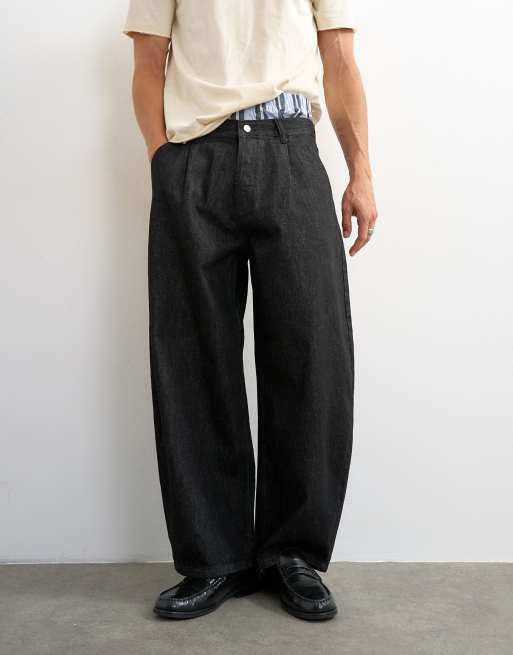 Topman – Jeans in mittelblauer Waschung mit Zierfalten und abgerundetem Beinschnitt, 2 von 7