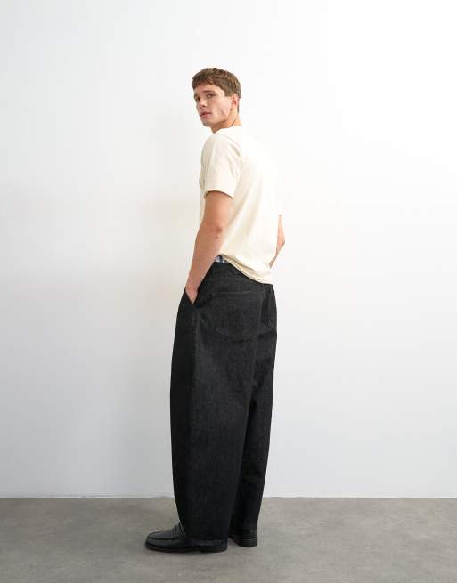 Topman – Jeans in mittelblauer Waschung mit Zierfalten und abgerundetem Beinschnitt, 3 von 7