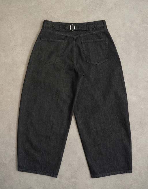 Topman – Jeans in mittelblauer Waschung mit Zierfalten und abgerundetem Beinschnitt, 7 von 7